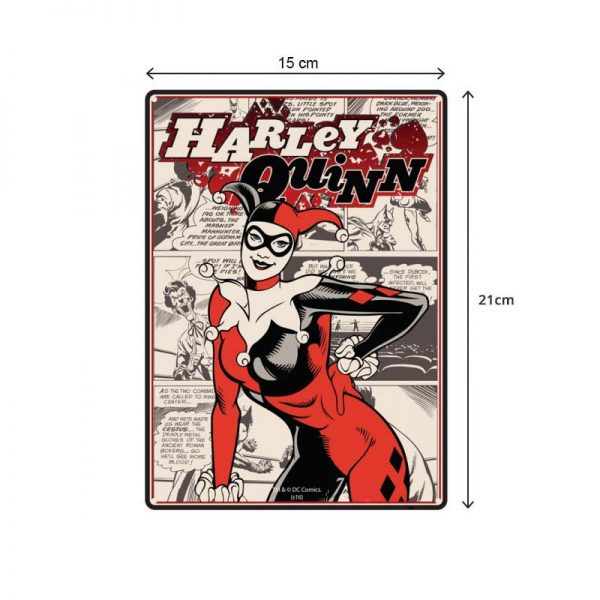 DC - ukrasna metalna pločica Harley Quinn