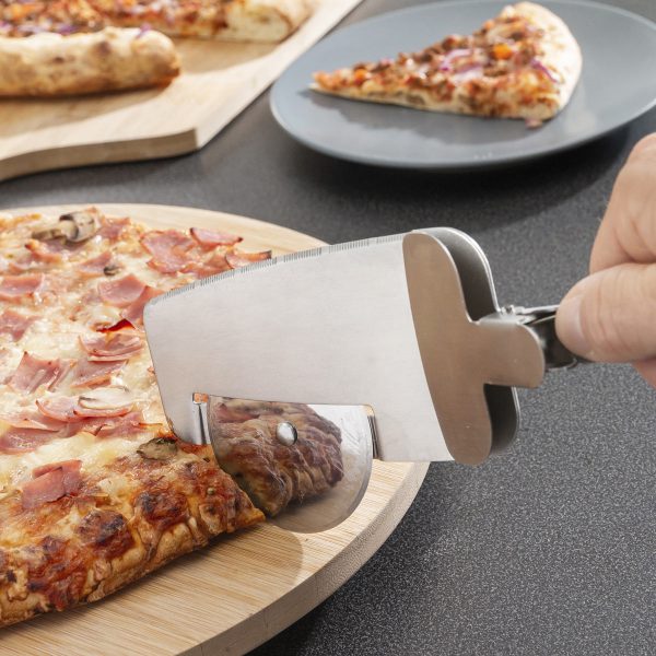 Nož za rezanje i serviranje pizze 4u1