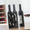 Set za otvaranje i posluživanje vina u obliku boce, 5 dijelova