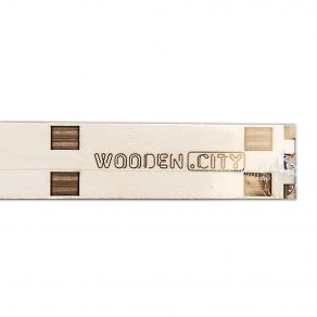 Wooden City - Drvena karta svijeta puzzle 57x35 cm