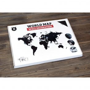 MiMi Innovations - Drvena karta svijeta 130x78 cm