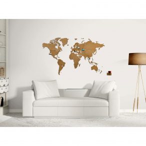 MiMi Innovations - Drvena karta svijeta 130x78 cm