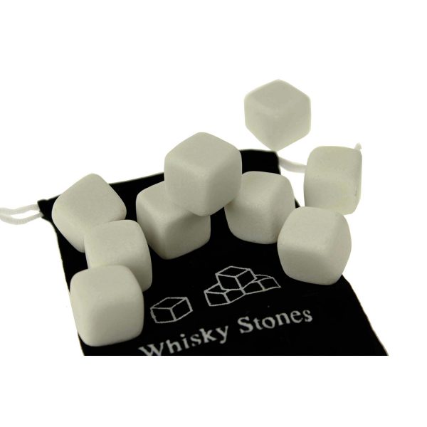 Whisky Stones - kamene kocke za hlađenje bijele, 9 kom