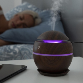 LED ovlaživač zraka i difuzor eteričnih ulja - Dark Walnut