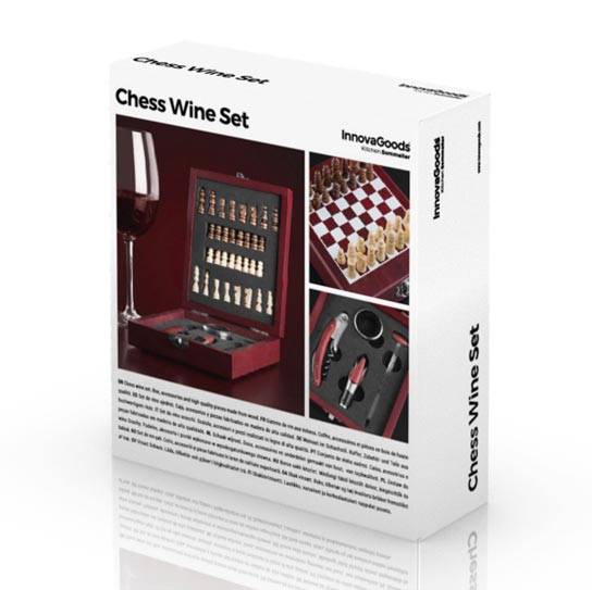 Set za otvaranje i posluživanje vina + šah
