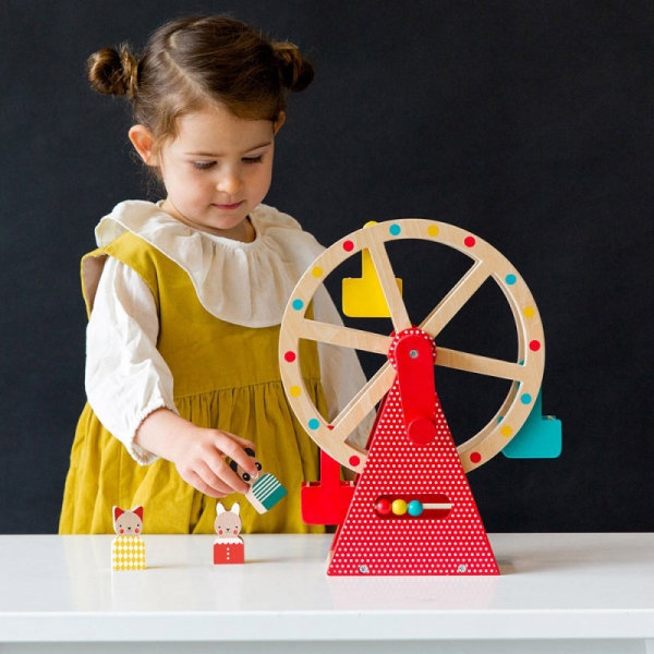 Petit Collage - Drvena igračka Ferris Wheel