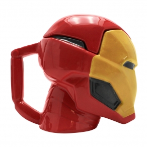 Marvel - šalica 3D s poklopcem Iron Man