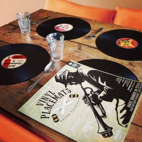 Podmetači za stol Vinyl ploče, 4 kom