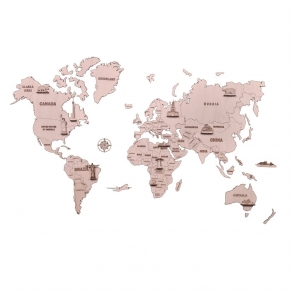 Wood Trick drvena maketa – karta svijeta L 100cm x 60cm