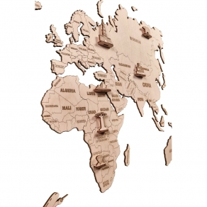 Wood Trick drvena maketa – karta svijeta L 100cm x 60cm