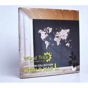 Wood Trick drvena maketa – karta svijeta L 100cm x 60cm