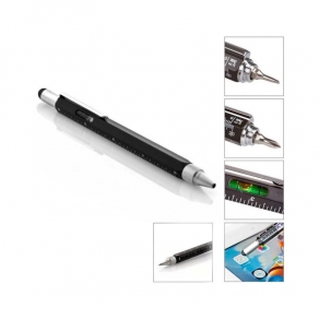 Multifunkcionalna olovka 6u1, srebrna