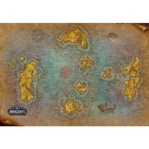 World of Warcraft – poster Azeroth 91,5 cm x 61 cm