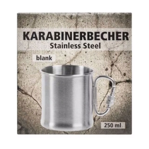 Metalna šalica s karabinerom 250 ml