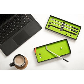 Set kemijskih olovaka - palice za golf + mini teren