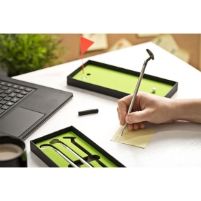 Set kemijskih olovaka - palice za golf + mini teren