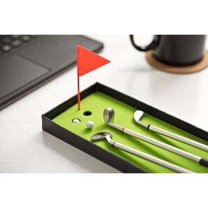 Set kemijskih olovaka - palice za golf + mini teren