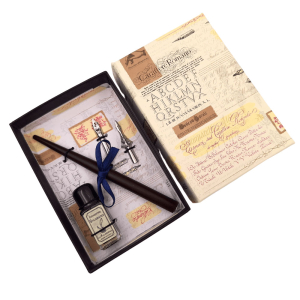 Poklon set za kaligrafiju – nalivpero, 2 pera i tinta