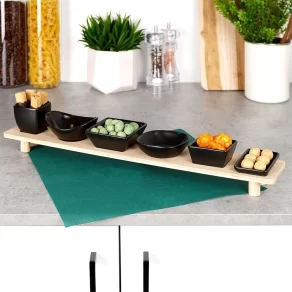 Set zdjelica za grickanje s pladnjem crno 7 kom