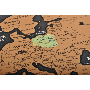 Karta svijeta - strugalica s priborom 82 x 59 cm