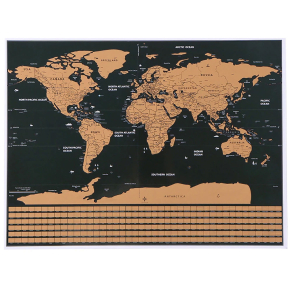 Karta svijeta - strugalica s priborom 82 x 59 cm